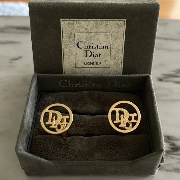 Christian Dior cufflinks 100% Authentic - Picture 1 of 8